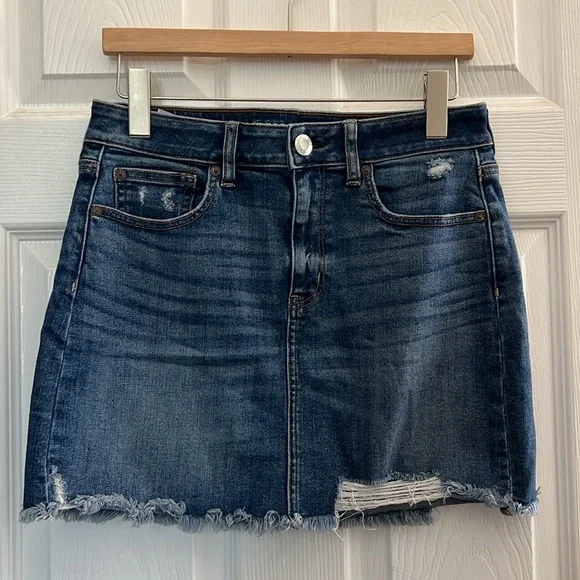 AMERICAN EAGLE Distressed Denim Mini Skirt - Picture 7 of 7